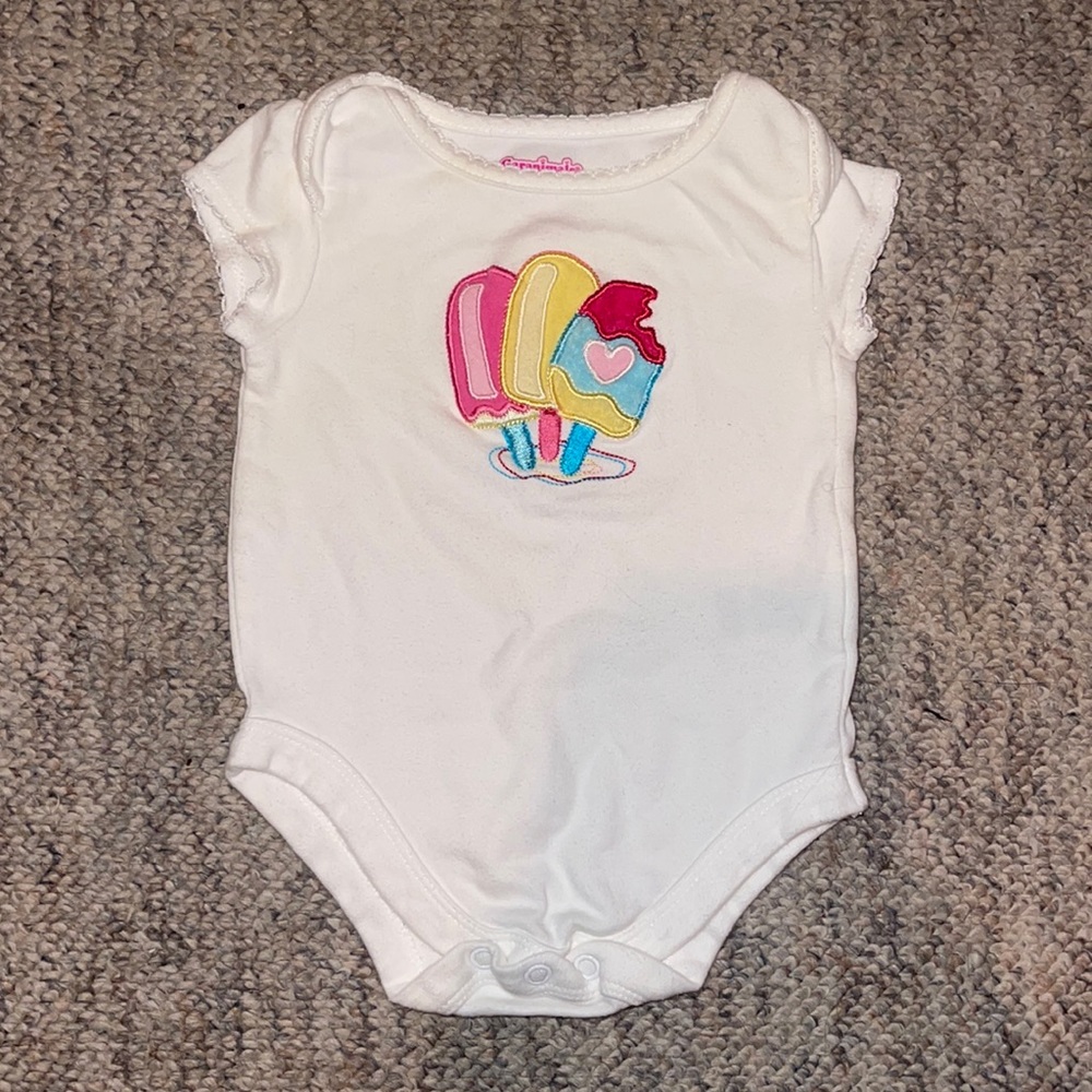 (15for$10) baby girl popsicle onesie
